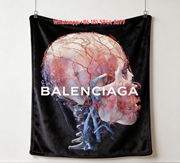 Balenciaga Anatomical Skull Vascular Flannel Sofa Throw Blanket BA166